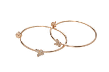 butterfly circle earrings