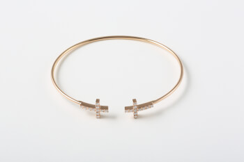 crosses rose gold bracelet woman