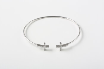 crosses white gold bracelet woman
