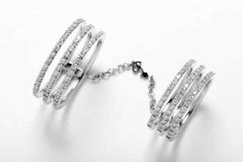 double ring white gold