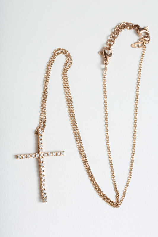 crosses long necklace rose golde crosses long necklace rose golde