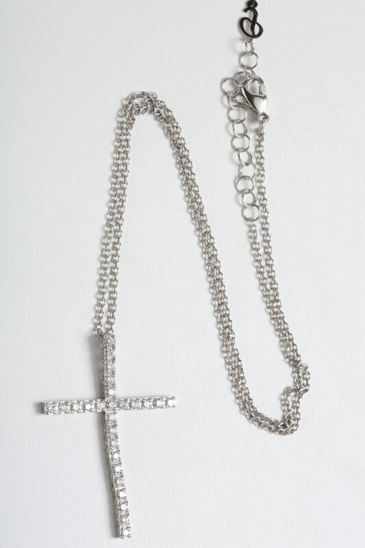 crosses long necklace white gold crosses long necklace white gold