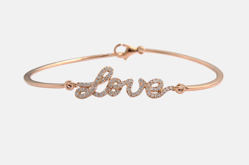 love semi-rigid bracelet love semi-rigid bracelet