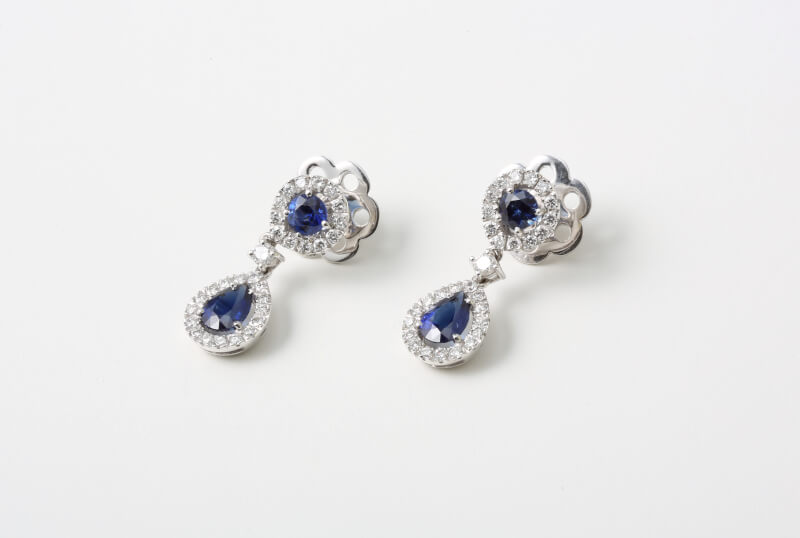 blue sapphire pendant earrings blue sapphire pendant earrings